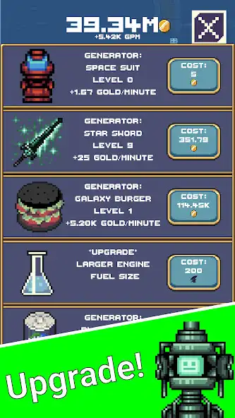 Play Idle Space Force:Retro Clicker as an online game Idle Space Force:Retro Clicker with UptoPlay