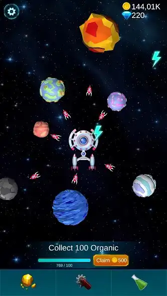 Play Idle Space Miner: Lost Planets as an online game Idle Space Miner: Lost Planets with UptoPlay