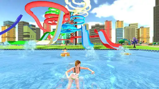 Play Idle Uphill Waterpark Rush : Aqua Slides and Rides  and enjoy Idle Uphill Waterpark Rush : Aqua Slides and Rides with UptoPlay