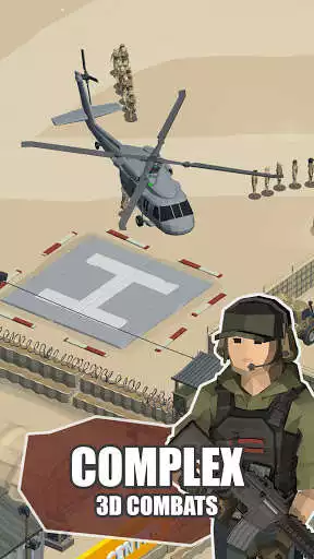 Play Idle Warzone 3d: Military Game - Army Tycoon as an online game Idle Warzone 3d: Military Game - Army Tycoon with UptoPlay