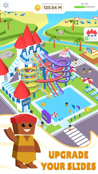 Play Idle Waterpark 3D Fun Aquapark as an online game Idle Waterpark 3D Fun Aquapark with UptoPlay