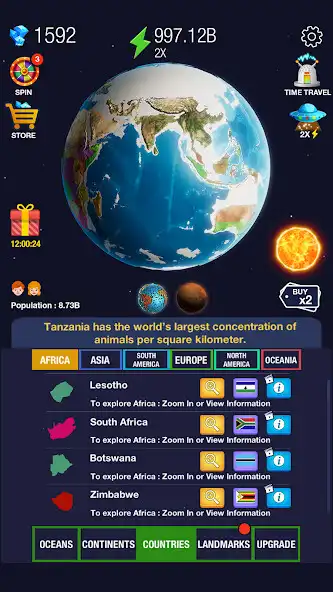 Play Idle World - Build The Planet as an online game Idle World - Build The Planet with UptoPlay