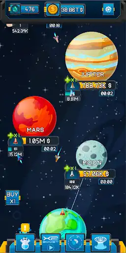 Play IdleX: Galaxy Wanderer as an online game IdleX: Galaxy Wanderer with UptoPlay