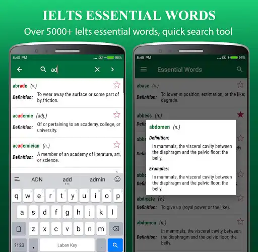 Play IELTS Essential Words & Tests as an online game IELTS Essential Words & Tests with UptoPlay