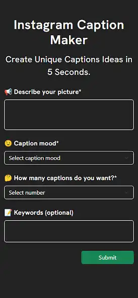 Play IG Captions - AI Writer as an online game IG Captions - AI Writer with UptoPlay