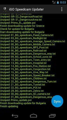 Play iGO Speedcam Updater