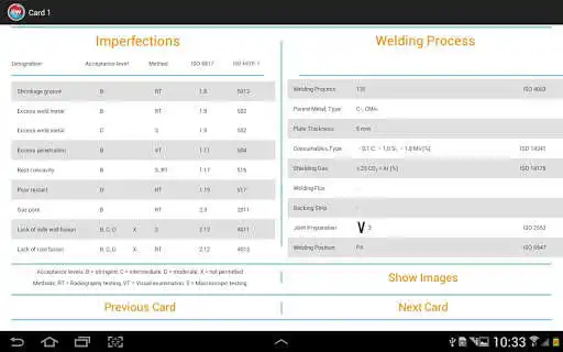 IIW-APP ISO 5817 Radiographs online game with UptoPlay