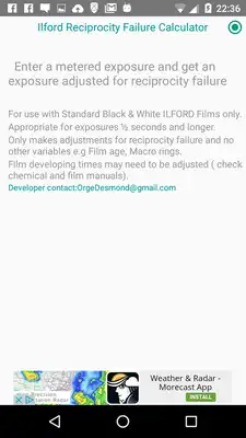 Play Ilford Reciprocity Calculator Play Ilford Reciprocity Calculator