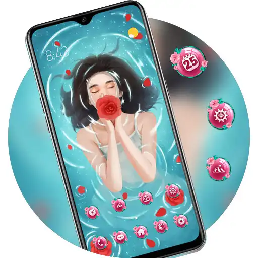 Play Illustration theme girl in the water flaming rose APK Play Illustration theme girl in the water flaming rose APK