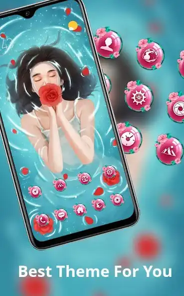 Play Illustration theme girl in the water flaming rose as an online game Illustration theme girl in the water flaming rose with UptoPlay