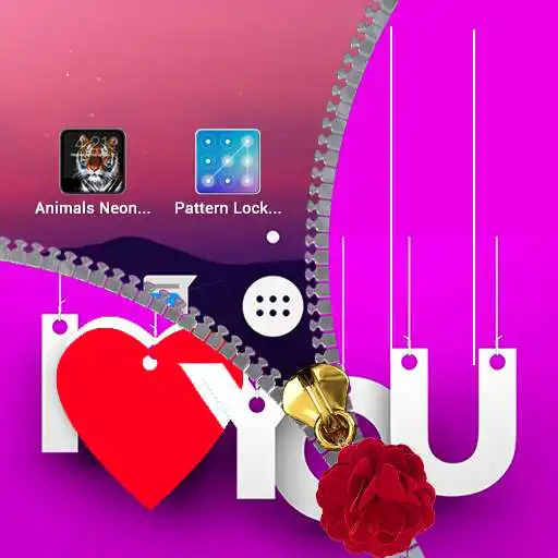 Free play online I Love You Zipper Lock Screen APK