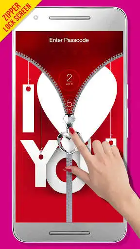Play I Love You Zipper Lock Screen