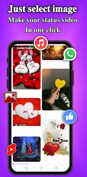 Play imAst India video status maker as an online game imAst India video status maker with UptoPlay