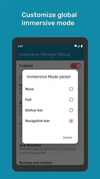 Play Immersive Mode Manager as an online game Immersive Mode Manager with UptoPlay