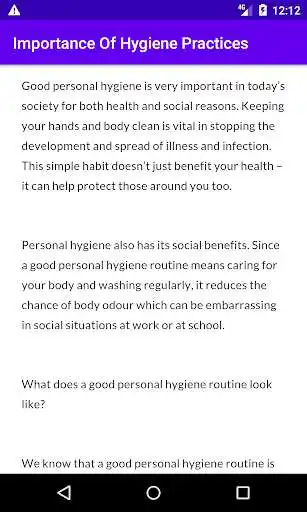 Play Importance Of Hygiene Practices as an online game Importance Of Hygiene Practices with UptoPlay