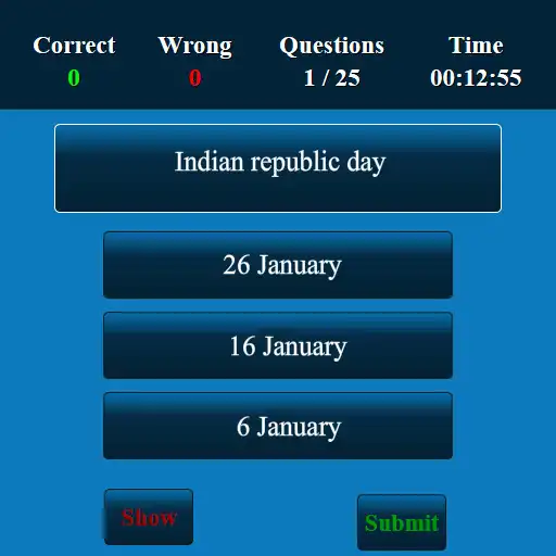Play Important Days Dates MCQ as an online game Important Days Dates MCQ with UptoPlay