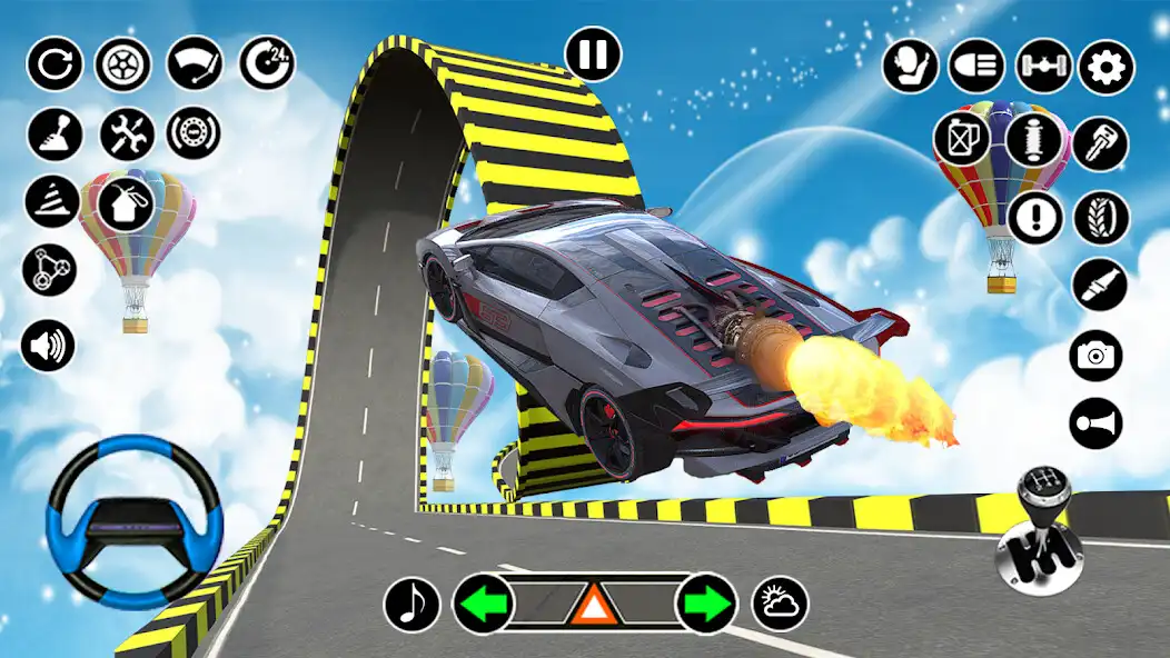 Play Impossible Mega Car Ramp 3d as an online game Impossible Mega Car Ramp 3d with UptoPlay