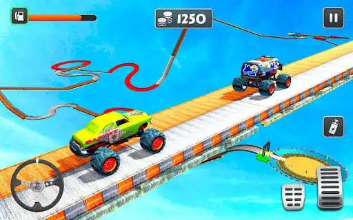 Play Impossible Monster Car Stunts 2020 as an online game Impossible Monster Car Stunts 2020 with UptoPlay