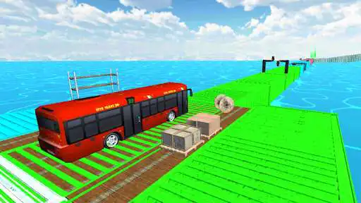 Play Impossible sky bus driving stunts simulator 2019 as an online game Impossible sky bus driving stunts simulator 2019 with UptoPlay