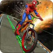 Free play online Impossible Superhero BMX Stunts Sky Tracks Racer APK