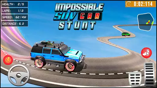 Play Impossible SUV Car Stunt - Spooky Ramp Stunts 3D as an online game Impossible SUV Car Stunt - Spooky Ramp Stunts 3D with UptoPlay
