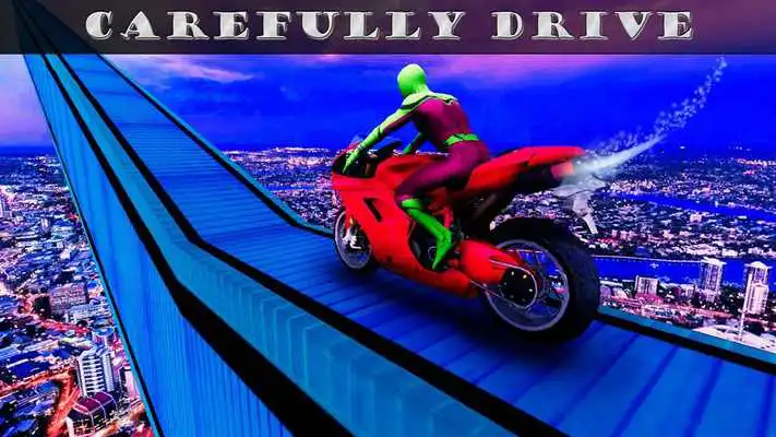 Play Impossible Track SuperHero Rooftop Moto Bike Rider