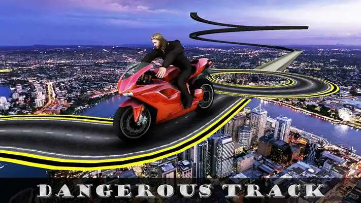 Play Impossible Track SuperHero Rooftop Moto Bike Rider