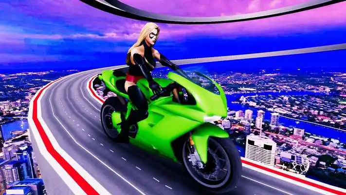 Play Impossible Track SuperHero Rooftop Moto Bike Rider