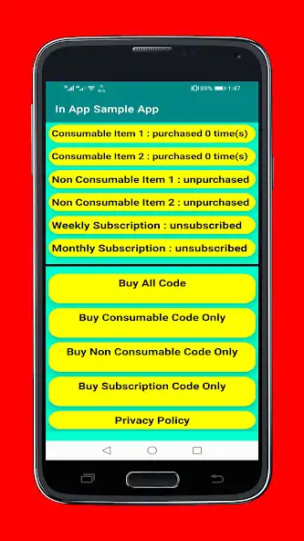 Play In App Sample App  and enjoy In App Sample App with UptoPlay