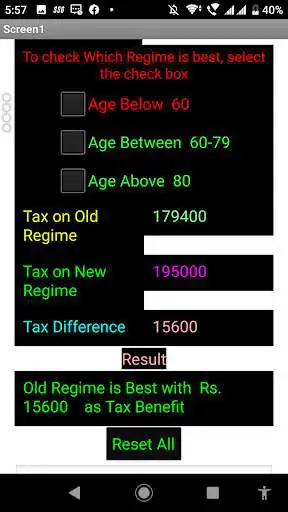 Play Income tax calculator FY 2020-2021 (India) as an online game online Income tax calculator FY 2020-2021 (India) with UptoPlay appinventor.ai_sivakumar6776_pls.INCOME_TAX_CALCULATOR_FY_2020_2021_NEW Play Income tax calculator FY 2020-2021 (India) as an online game Income tax calculator FY 2020-2021 (India) with UptoPlay