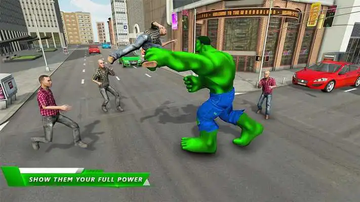 Play Incredible Green Monster Hero Fight City Rescue