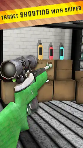 Play Incredible Impossible Bottle Gun Shoot 3D as an online game Incredible Impossible Bottle Gun Shoot 3D with UptoPlay