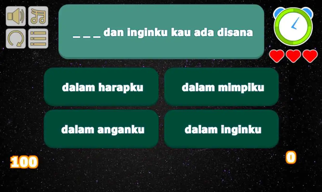 Play Indah Pada Waktunya - Rizky Febian Lyric Quiz