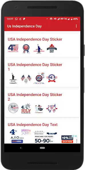 Play Independence Day USA - Sticker  photo editor as an online game Independence Day USA - Sticker  photo editor with UptoPlay