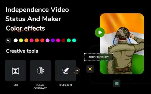 Play Independence Day Video Status & Maker 2021  and enjoy Independence Day Video Status & Maker 2021 with UptoPlay