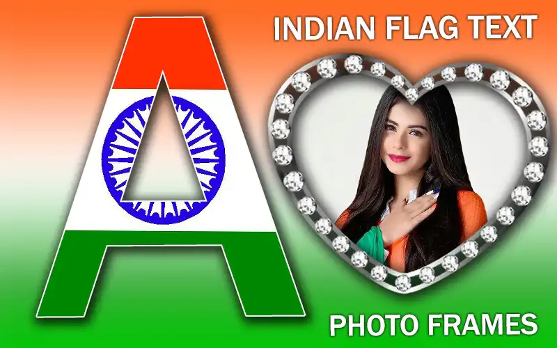 Play India Flag Text Photo Frames as an online game India Flag Text Photo Frames with UptoPlay