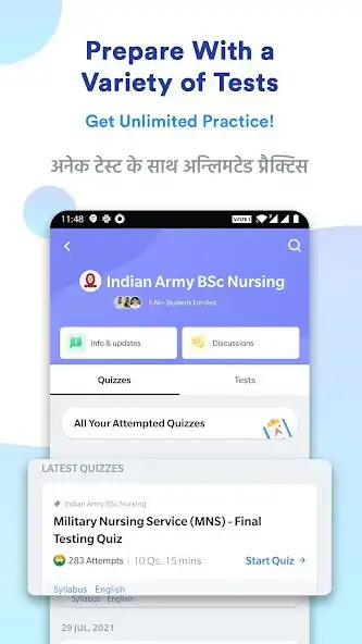 Play Indian Army BSc Nursing Prep as an online game Indian Army BSc Nursing Prep with UptoPlay