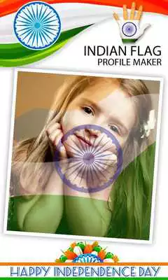 Play Indian Flag on Face Maker