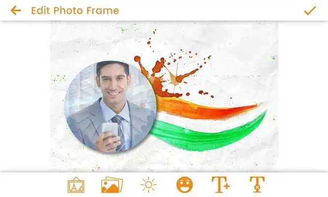 Play Indian Flag Photo Frame - 15 August 2017