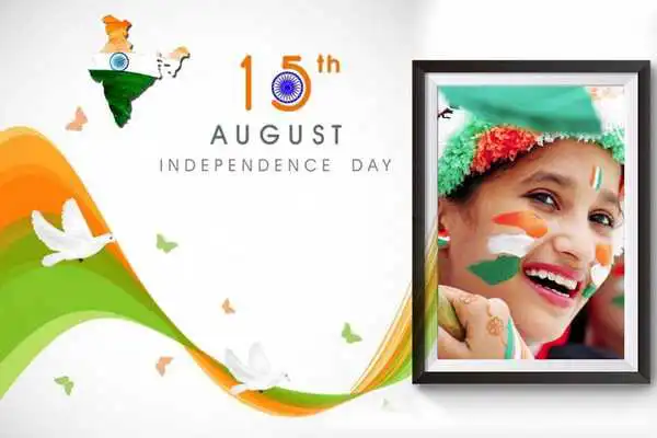 Play Indian Flag Photo Frame - 15 August 2017