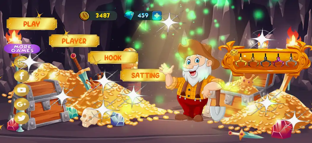 Play Indian Gold Miner King 2023 as an online game Indian Gold Miner King 2023 with UptoPlay