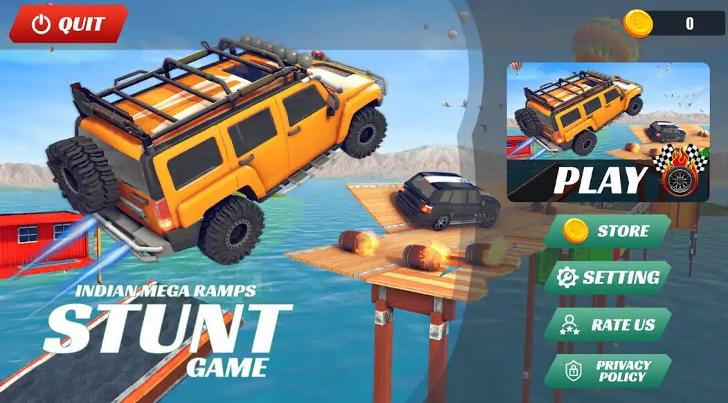 Play Indian Mega Ramps Stunt Game as an online game Indian Mega Ramps Stunt Game with UptoPlay