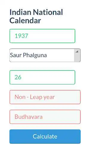 Play Indian National Calendar as an online game Indian National Calendar with UptoPlay