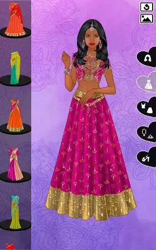 Play Indian Sari dress up as an online game Indian Sari dress up with UptoPlay
