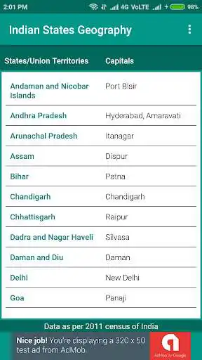 Play Indian States, their capital and geography  and enjoy Indian States, their capital and geography with UptoPlay