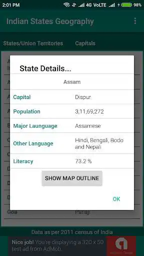 Play Indian States, their capital and geography as an online game Indian States, their capital and geography with UptoPlay