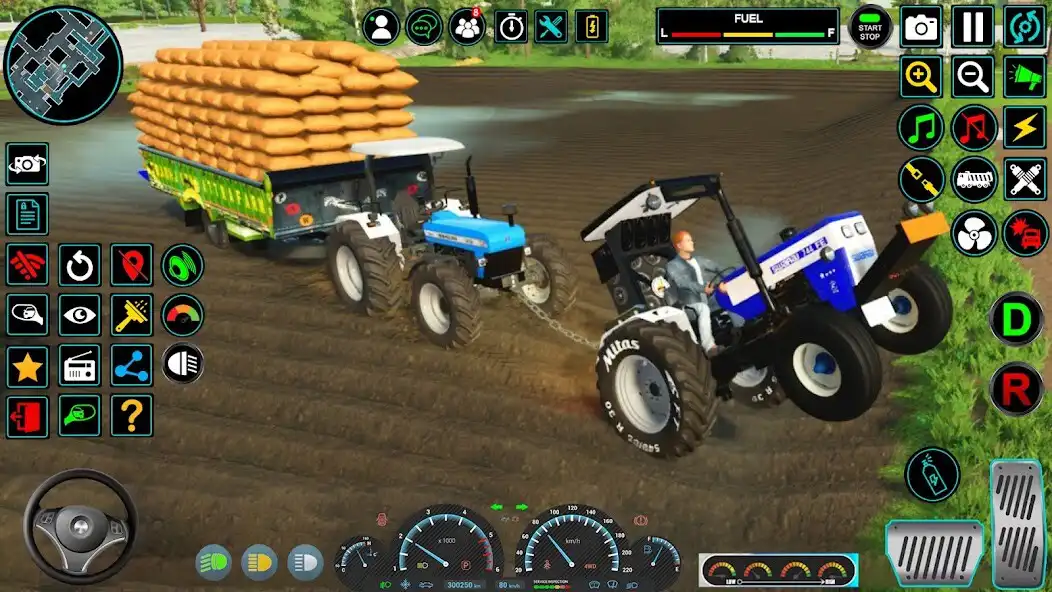 Play Indian Tractor Game 2023 as an online game Indian Tractor Game 2023 with UptoPlay
