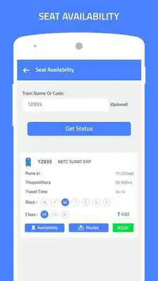 Play Indian Train Seat availability - PNR Status Rails