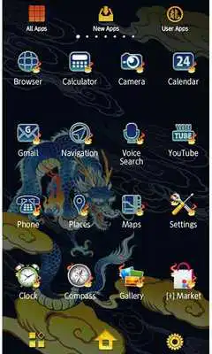Play Indigo Blue Dragon Wallpaper