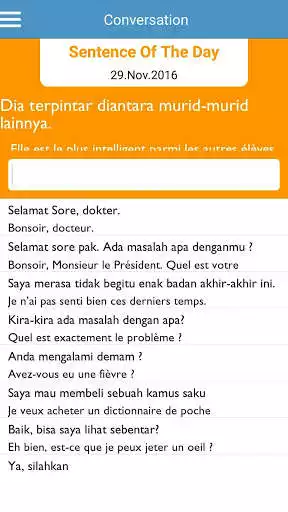 Play Indonesian French Conversation  and enjoy Indonesian French Conversation with UptoPlay